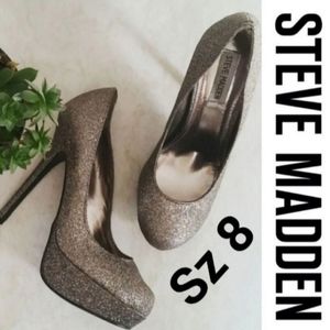 Steve Madden Glitter Stiletto Heels Size 8